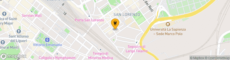 Map showing a marker over 41.8958918, 12.5138964
