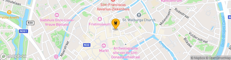 Map showing a marker over 51.2101103, 3.2259607999999997