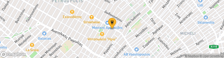 Map showing a marker over 38.039343699999996, 23.6902318