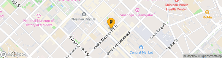 Map showing a marker over 47.021327299999996, 28.838471