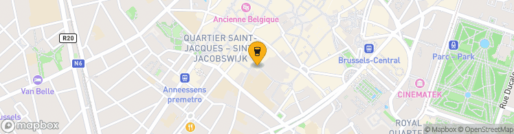 Map showing a marker over 50.8447426, 4.3499833
