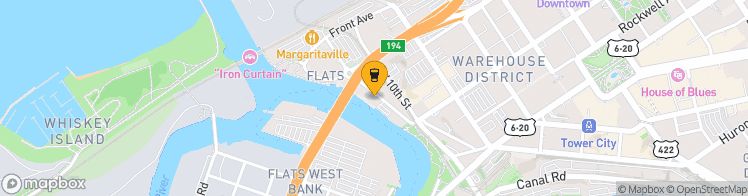 Map showing a marker over 41.4986853, -81.70377350000001