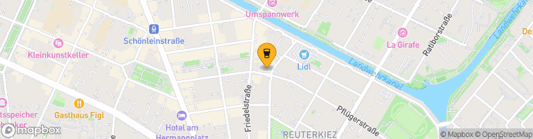 Map showing a marker over 52.491566299999995, 13.4288426