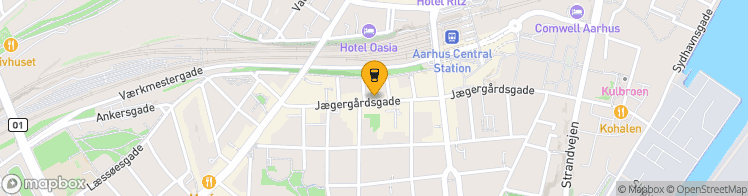 Map showing a marker over 56.1482513, 10.2005489