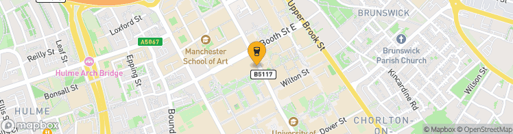 Map showing a marker over 53.4678349, -2.2352343