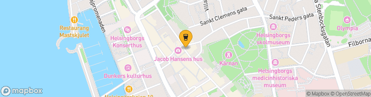 Map showing a marker over 56.048601600000005, 12.693757699999999