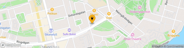 Map showing a marker over 59.309269300000004, 18.083116099999998