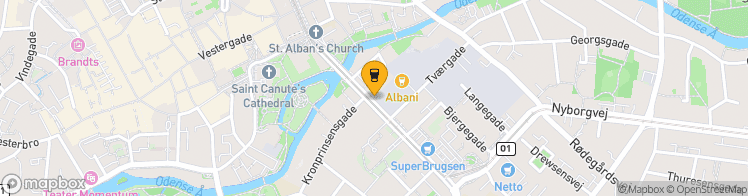 Map showing a marker over 55.3947594, 10.3935073