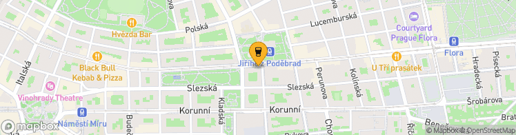 Map showing a marker over 50.0770862, 14.450018199999999