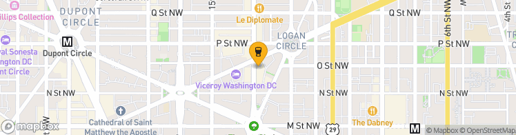 Map showing a marker over 38.9084923, -77.03169179999999