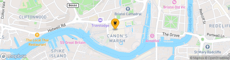 Map showing a marker over 51.4498056, -2.6025028