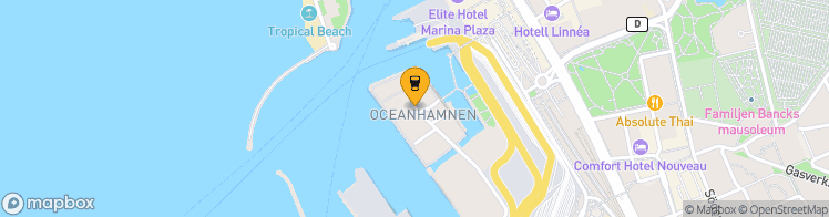 Map showing a marker over 56.041903299999994, 12.6909189