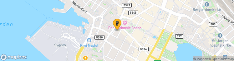 Map showing a marker over 60.3920729, 5.3185668