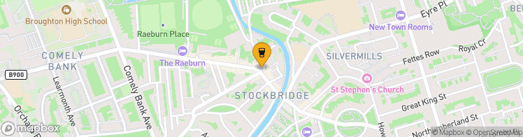 Map showing a marker over 55.9589058, -3.2099759999999997