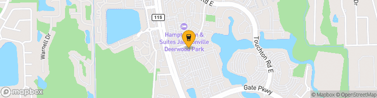 Map showing a marker over 30.2646102, -81.5560399