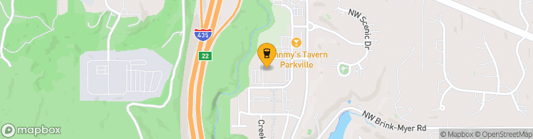 Map showing a marker over 39.221004199999996, -94.7590671
