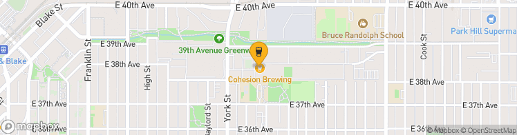 Map showing a marker over 39.769906299999995, -104.95782539999999