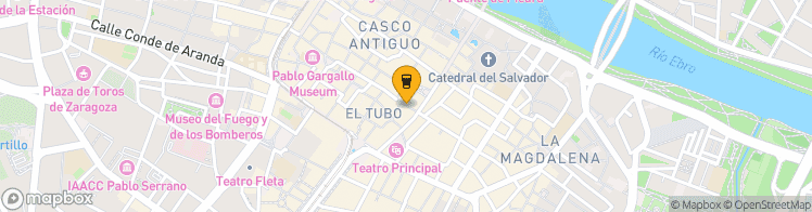 Map showing a marker over 41.6533643, -0.8789469