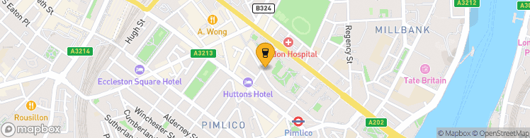 Map showing a marker over 51.491133299999994, -0.1373472