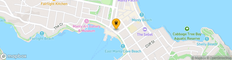 Map showing a marker over -33.799512299999996, 151.2853739