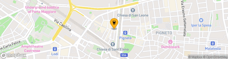 Map showing a marker over 41.8889006, 12.5266191