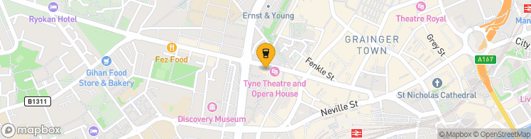 Map showing a marker over 54.970558399999994, -1.6215658