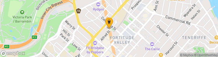 Map showing a marker over -27.4547274, 153.0339165