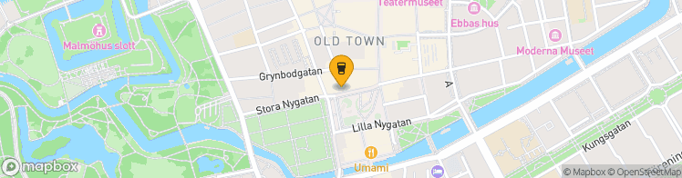 Map showing a marker over 55.603207999999995, 12.9994935