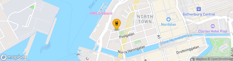 Map showing a marker over 57.7077688, 11.961842299999999