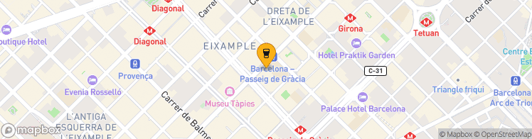 Map showing a marker over 41.392628200000004, 2.1658603