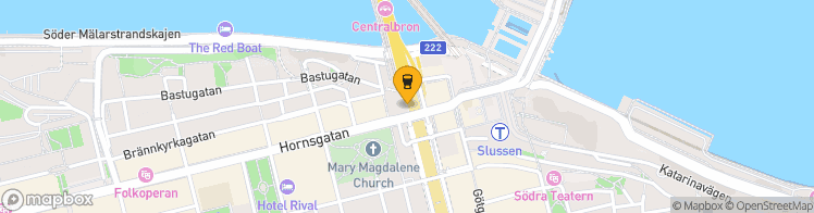 Map showing a marker over 59.319841200000006, 18.068544199999998