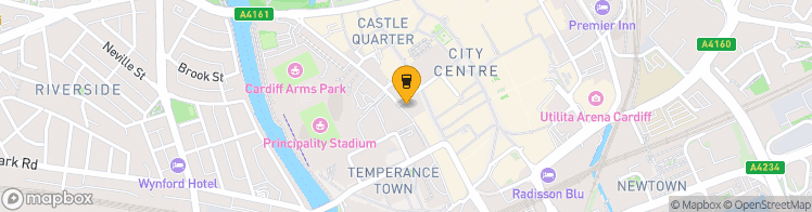 Map showing a marker over 51.478728399999994, -3.1792089