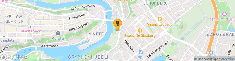 Map showing a marker over 46.947500999999995, 7.4596610000000005