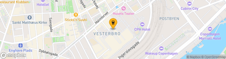 Map showing a marker over 55.668502399999994, 12.5599359