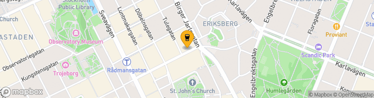 Map showing a marker over 59.340833599999996, 18.0642493
