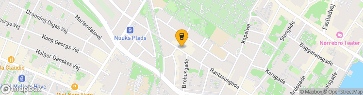 Map showing a marker over 55.687595599999995, 12.5470752