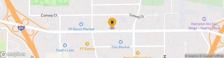Map showing a marker over 32.8329854, -117.1563781