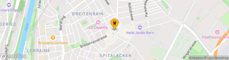 Map showing a marker over 46.9587219, 7.4542411