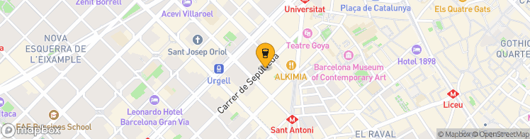 Map showing a marker over 41.3824581, 2.1616871