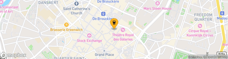 Map showing a marker over 50.8485002, 4.3538834
