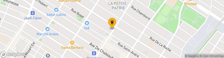Map showing a marker over 45.5375747, -73.6020474