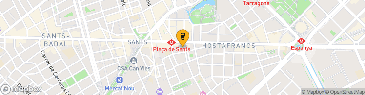 Map showing a marker over 41.3749657, 2.1388743999999997
