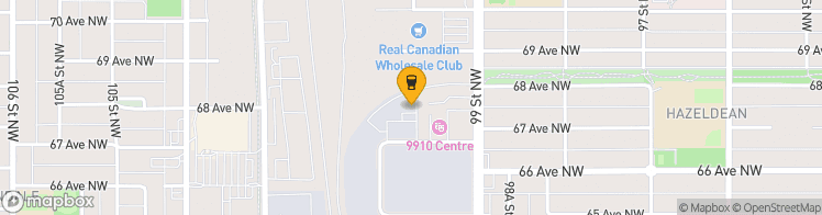 Map showing a marker over 53.5043656, -113.4888805