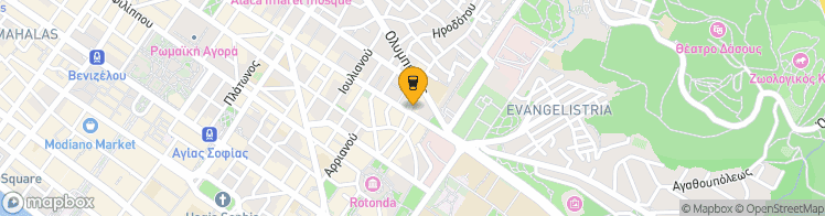 Map showing a marker over 40.6354773, 22.9544006