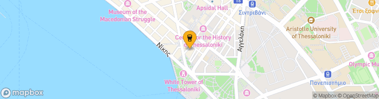 Map showing a marker over 40.6278808, 22.948876199999997