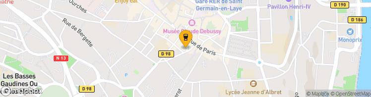 Map showing a marker over 48.8953943, 2.0921319