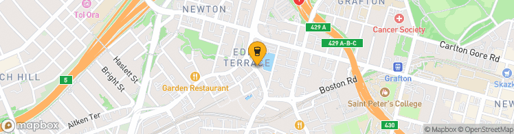 Map showing a marker over -36.865582599999996, 174.7612371