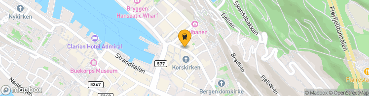 Map showing a marker over 60.3953741, 5.3276504